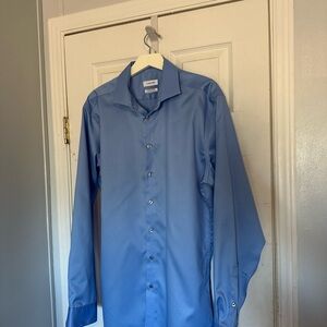 NWT Calvin Klein Men's Blue Dress Shirt